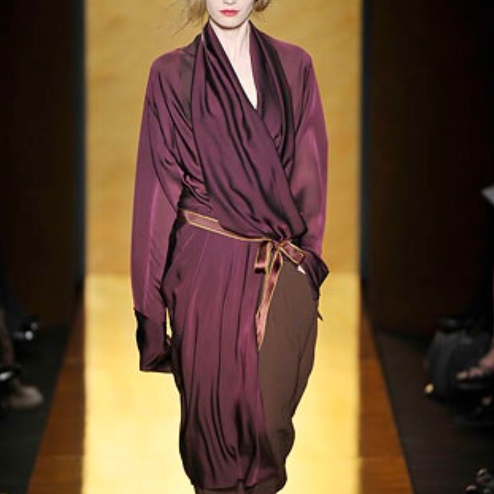 * ISO * Donna Karan Fall 2008 Silk Wrap Dress